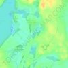 Mappa topografica Das große rote Meer, altitudine, rilievo