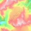 Mappa topografica Misty Icefield, altitudine, rilievo