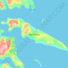 Mappa topografica Isla Tranqui, altitudine, rilievo