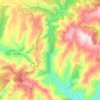 Mappa topografica Río Lóuzara, altitudine, rilievo
