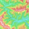 Mappa topografica Valcellina, altitudine, rilievo