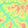 Mappa topografica Russel Fork, altitudine, rilievo
