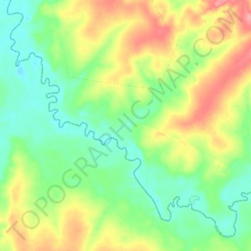 Mappa topografica Rio Arinos, altitudine, rilievo