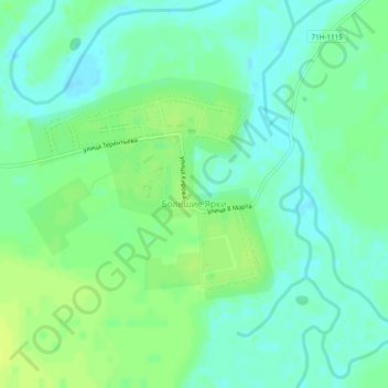 Mappa topografica Большие Ярки, altitudine, rilievo