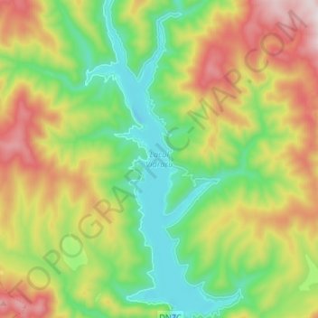 Mappa topografica Lake Vidraru, altitudine, rilievo
