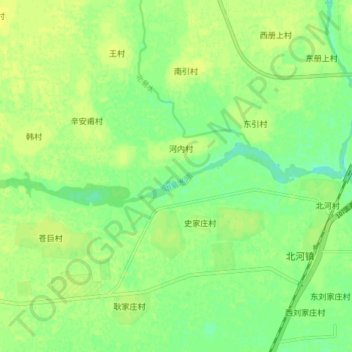 Mappa topografica 中易水河, altitudine, rilievo