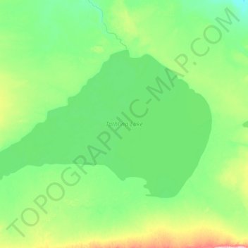 Mappa topografica Tathlina Lake, altitudine, rilievo