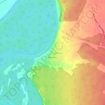 Mappa topografica Духовое, altitudine, rilievo