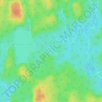 Mappa topografica Shingle Lake, altitudine, rilievo