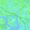 Mappa topografica Dunn Creek, altitudine, rilievo