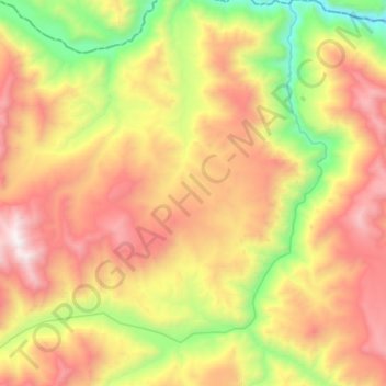 Mappa topografica Río Colorado, altitudine, rilievo