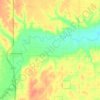Mappa topografica West Fork Big Blue River, altitudine, rilievo