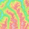 Mappa topografica Pitztal, altitudine, rilievo