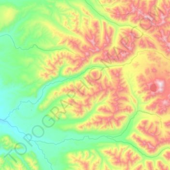 Mappa topografica Квахона, altitudine, rilievo