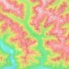 Mappa topografica Valle Verzasca, altitudine, rilievo