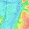 Mappa topografica Kaiserin-Augusta-Anlagen, altitudine, rilievo