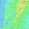 Mappa topografica Washington Square Park, altitudine, rilievo