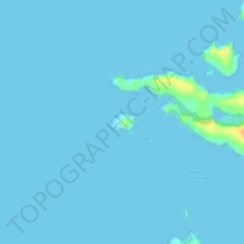Mappa topografica Avon Island, altitudine, rilievo