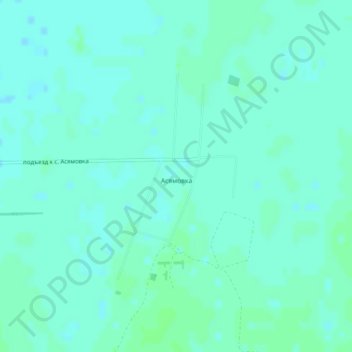 Mappa topografica Асямовка, altitudine, rilievo
