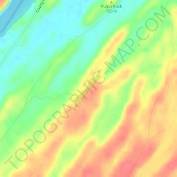 Mappa topografica Sherman Lake, altitudine, rilievo