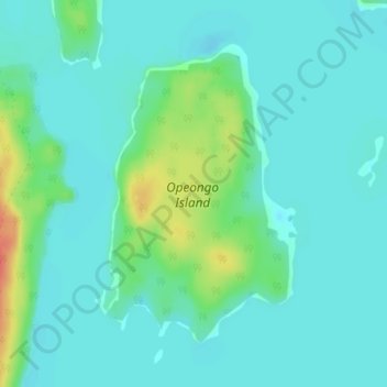 Mappa topografica Opeongo Island, altitudine, rilievo
