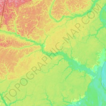 Mappa topografica Igarapé de Belém, altitudine, rilievo