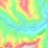 Mappa topografica Тпиг, altitudine, rilievo