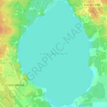 Mappa topografica озеро Балтым, altitudine, rilievo
