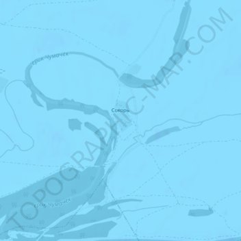 Mappa topografica Sokor, altitudine, rilievo