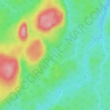 Mappa topografica Lac Jalbert, altitudine, rilievo