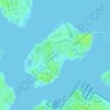 Mappa topografica Ford Island, altitudine, rilievo