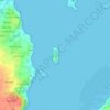 Mappa topografica Île Loaven, altitudine, rilievo