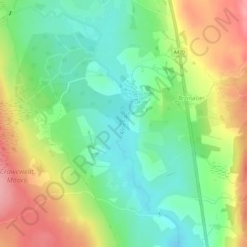 Mappa topografica River Eden, altitudine, rilievo