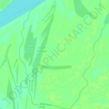 Mappa topografica сельское поселение Сибирский, altitudine, rilievo