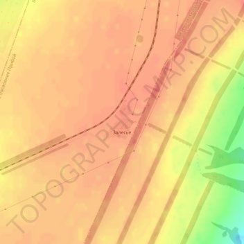 Mappa topografica Залесье, altitudine, rilievo