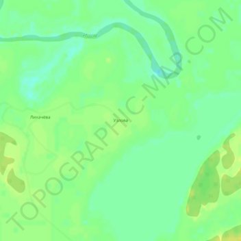Mappa topografica Узлова, altitudine, rilievo