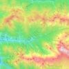 Mappa topografica Val Dogna, altitudine, rilievo