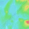 Mappa topografica Hobart Lake, altitudine, rilievo