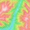 Mappa topografica Val Passiria, altitudine, rilievo