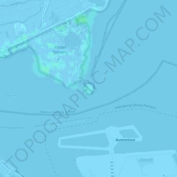 Mappa topografica Vuurtoreneiland, altitudine, rilievo