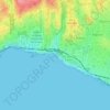 Mappa topografica Praia da Poça, altitudine, rilievo