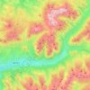 Mappa topografica Val di Fiemme, altitudine, rilievo