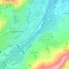 Mappa topografica Fiume Secchia, altitudine, rilievo