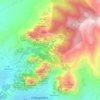 Mappa topografica Μετέωρα, altitudine, rilievo