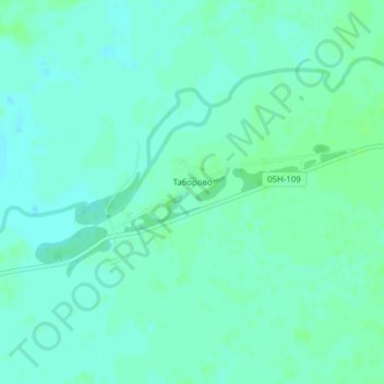 Mappa topografica Таборово, altitudine, rilievo