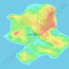 Mappa topografica Isla Maillén, altitudine, rilievo