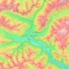 Mappa topografica Alta Valle Isarco, altitudine, rilievo
