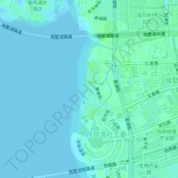 Mappa topografica 白鹭园, altitudine, rilievo