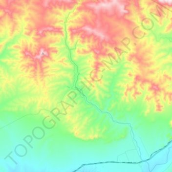 Mappa topografica Cango, altitudine, rilievo
