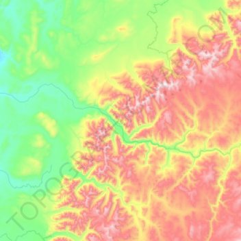 Mappa topografica Кутима, altitudine, rilievo